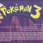 Pokemon 3 Zaklęcie Unown naklejka na kasecie VHS