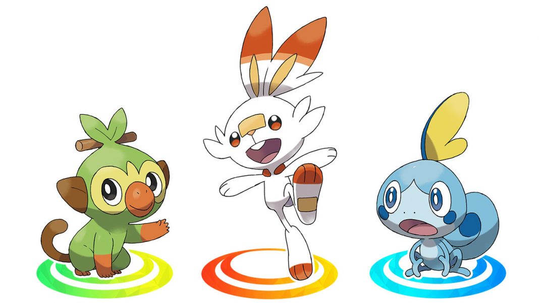 Pokémon Sword&Shield znaki towarowe starterów