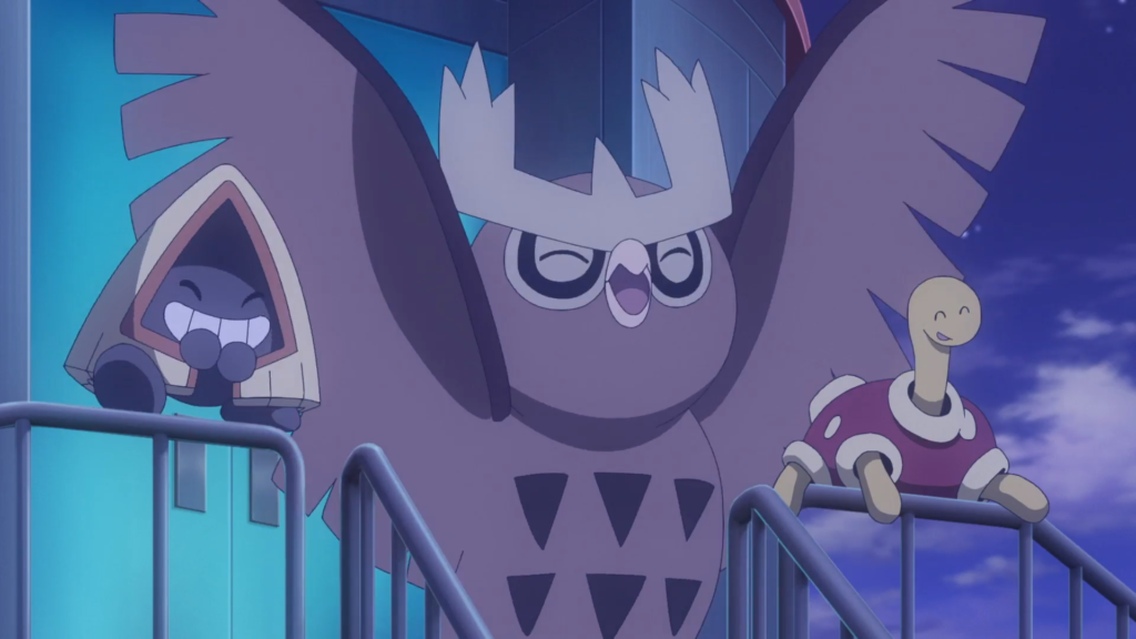 Pokemony z Walecznego Oliwinu radośnie witają Liko i Sprigatito