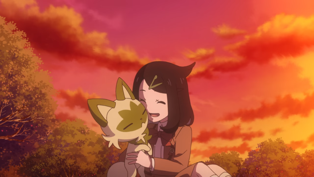 Liko i Sprigatito w swoim miejscu treningu